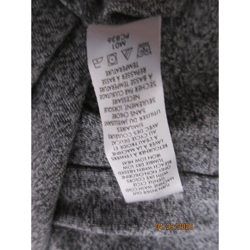 Calvin Klein Men's Quarter Zip Pullover Heather Grey Mock Neck Logo Top Size M - Picture 8 of 8